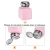 Unique Bargains Plastic Makeup Remover Nail Polish Push Down Alcohol Dispenser Bottles 3.4oz Pink - 4 of 4
