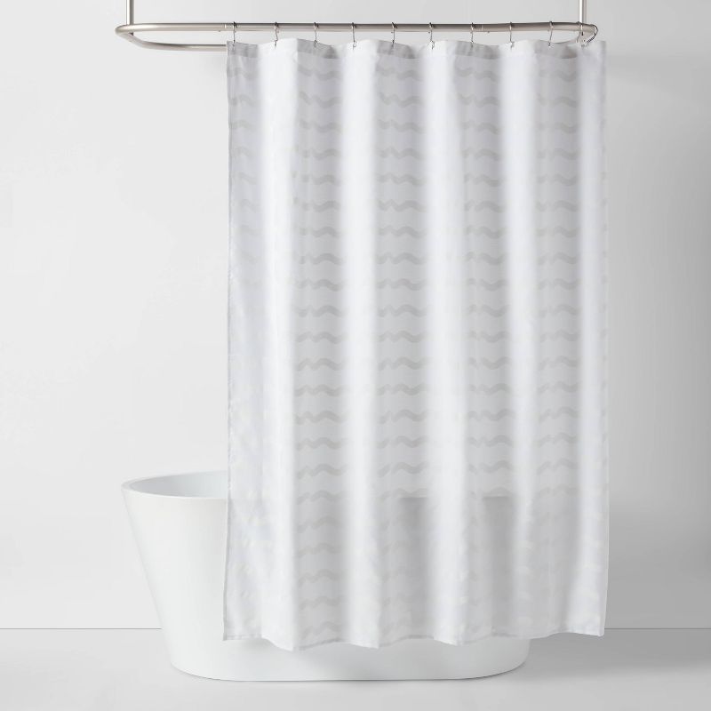 Wave Kids&#39; Shower Curtain White - Pillowfort&#8482;, 1 of 6