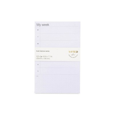Undated Post-it Daily Planner Notepad 100 Sheets - Blue