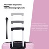 3 Piece Luggage Sets PC+ABS Lightweight Suitcase with Two Hooks, Spinner Wheels, (20/24/28) Gray - 4 of 4