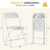 Sweetcrispy 6-Pack Sturdy Metal & Plastic Folding Chairs, Hold Up to 330 Pounds - White - 2 of 4