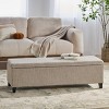 Contemporary Upholstered Storage Ottoman Bench with Soft-Close Hinges for Entryway or Living Room – 51" Wide -3irtyhousy - 3 of 4
