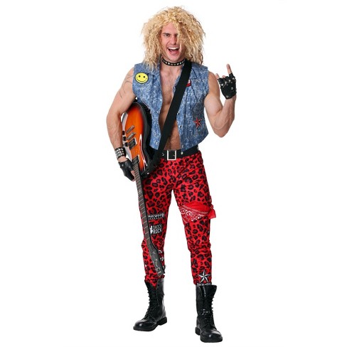 Halloweencostumes.com Large Men 80's Rocker Mens Costume, Black/red ...