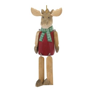 Melrose Dangle Moose Ornament (Set of 6) - 1 of 3