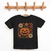 Pumpkin Floral Grunge - Youth Short Sleeve Graphic T-Shirt and Toddler Short Sleeve Graphic T-Shirt - 2 of 3