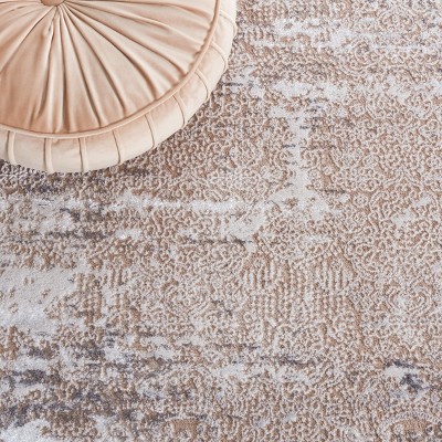 Amelia Dreamy Gray 6'7" Square Hand-Knotted Area Rug