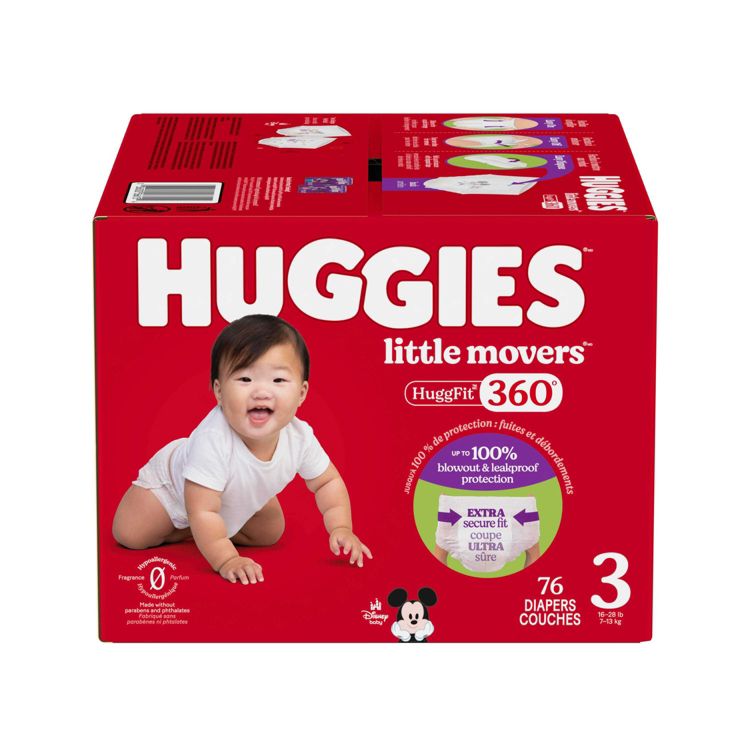 Huggies Little Movers HuggFit 360 Diapers - (Select Size and Count), 2 of 13
