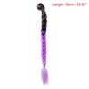 Unique Bargains Motorcycle Helmet Decor Pigtail Black Purple 22.83" - 2 of 4