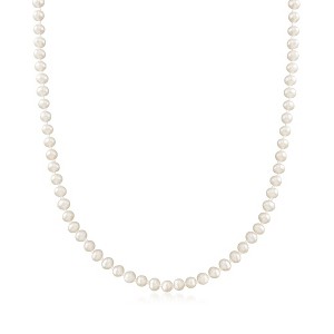 Pure Collection by Ross-Simons 4-4.5mm Cultured Pearl Necklace in 14kt Yellow Gold - 1 of 4