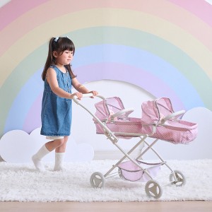 Olivia's Little World Polka Dot Princess Baby Doll Twin Bassinet