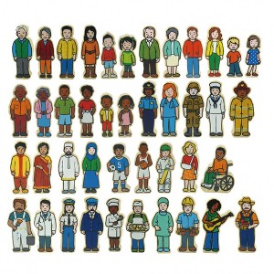 The Freckled Frog Wooden Village People  - 42 Pieces - 1 of 4