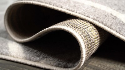 Blue and Gray 8' x 10' Synthetic Trellis Area Rug