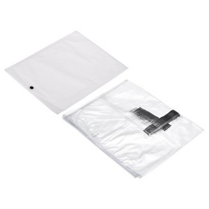 Unique Bargains PVC Waterproof Universal Suitcase Luggage Dust Cover with Fastener Transparent 1 Pc - 1 of 4