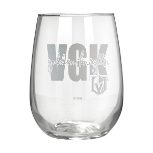 NHL Vegas Golden Knights The Vino Stemless 17oz Wine Glass - Clear - 1 of 2