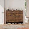 Shoe Cabinet with 2/3/4/6 Flip Drawers/ with 3 Flip Drawers & Side Door, Wooden Shoe Organizer w/Adjustable Shelf, Shoe Storage for Entryway - 3 of 4