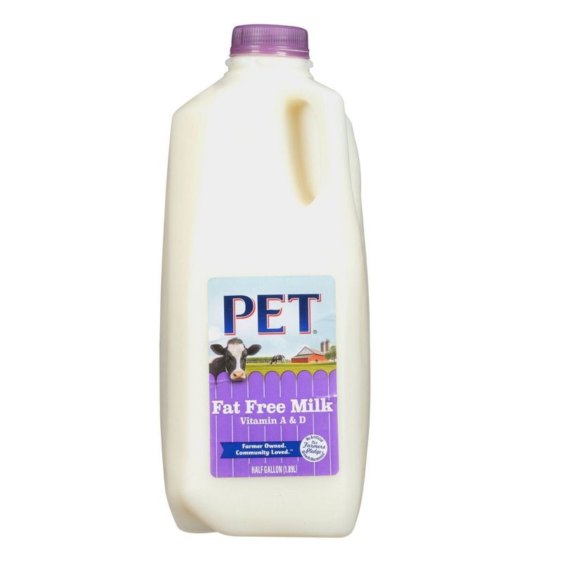 PET Dairy Fat Free Skim Milk - 0.5gal, 1 of 8