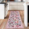 Botanical Floral Washable Area Rugs Large Rugs for Living Room Non-Slip Soft Modern Rugs Accent Floor Carpet - 3 of 4