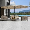 13ft Double-Sided Patio Umbrella, UV99% Protection, Fade-Resistant Outdoor Market Umbrella with Crank Handle, Alloy Steel Frame (No Base Included) - 3 of 4