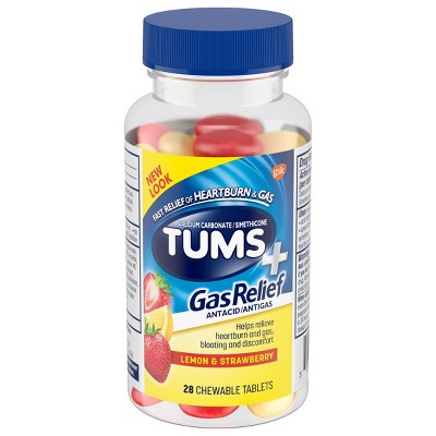 Tums Chewy Bites with Gas Relief - Lemon & Strawberry - 28ct