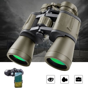 UBSSO 10X50 Binoculars for Adults High Powered With Phone Adapter Ideal For Bird Watching, Travel ,Hunting, Mud - 1 of 4