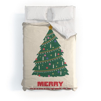 April Lane Art Merry Christmas Tree Comforter + Pillow Sham(s) - Deny Designs