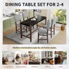 KWPZQEB Mid Century Chairs Set, Modern Bar Stools w/ Back & Upholstered, Leisure Counter Stools w/ Solid Wood Legs for Kitchen Island,Dining Room - 3 of 4