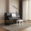 Sevobal Accent Chairs, Vanity Stools with Soft Cushion, Bent Leg Makeup Stool for Bedroom Living Room, White, 16.92"*13"*17.71" - 2 of 4