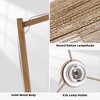 65'' Floor Lamp, Modern Standing Lamp with Foot Switch for Living Room, Bedroom, Office, Study, Natural Wood - 4 of 4