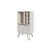 YOOCOZZ Fairfax Bar Cabinet in Melamine with Glass Rack and Wine Storage - white - 2 of 4
