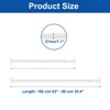 Unique Bargains Carbon Steel Adjustable No Drilling Expandable Shower Curtain Rod - 2 of 4