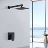 WOWOW Single Handle 1-Spray Shower Faucet 1.8 GPM with High Pressure Valve in Brushed Nickel - 4 of 4