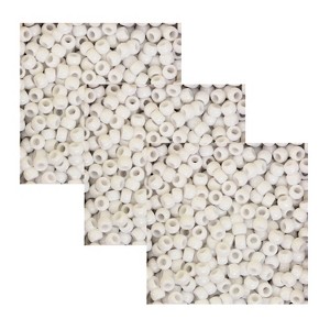 Creativity Street® Pony Beads, White, 6 mm x 9 mm, 1000 Per Pack, 3 Packs - 1 of 2