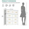 Fabric Dresser  with 9 Drawers ,Storage Organizer Unit for Living Room, Hallway ,Sturdy Steel Frame, Wooden Top - 2 of 4