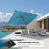 PURPLE LEAF Deluxe Aluminum Outdoor Patio Umbrella Square Cantilever Umbrellas - 4 of 4