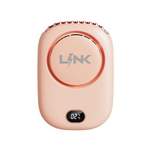 Link Travel Neck Fan: Rechargeable Fan, 3 Speeds, Quiet & Lightweight with Lanyard, Clip & Stand. Perfect for Travel, Chores, Work, & More - 1 of 4