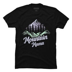 Men's Design By Humans Mountain Mama Camping Adventure Mom By Flowerr T-Shirt - 1 of 2