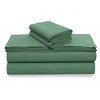 Tribeca Living Yarn Dyed Portuguese Cotton Flannel Extra Deep Pocket Sheet Set - 2 of 3