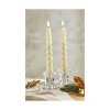 TAG Spiral LED Taper Candles Flameless Ivory Paraffin Wax 10 Inch Set of 2 Perfect for Everyday Use - 2 of 3