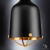 Urban Ambiance Luxury Americana Modern Pendant,  16-3/4"H x 8-3/8"W,  Midnight Black Finish, UHP2343 - 4 of 4