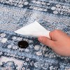 Coucheta Vintage Runner Rug- Non-Slip Washable Carpet, Distressed Floral Pattern, Low Pile Hallway Kitchen Bath Mat, Multiple Sizes and Colors - 4 of 4