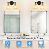 POWLIG 14-in 2-Light Modern Black Gold Dimmable Bathroom Vanity Light with Cone Clear Glass Shade - 4 of 4