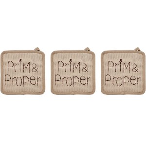 Connell Prim & Proper Pot Holder Set of 3 8x8 - 1 of 4
