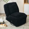 Corduroy Swivel Rocker Recliner Chair,Manual Glider Lounge Chair with Adjustable Backrest Footrest and Pillow for Living Room or Nursery-Koiai - 2 of 4