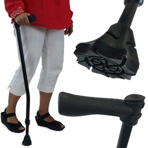 Hachikiko Maximum Grip Walking Cane for Seniors-Stable Anti-Slip Walking Aid with V-TECH Handgrip, Crossbow Design & All-Terrain Tip - 1 of 4