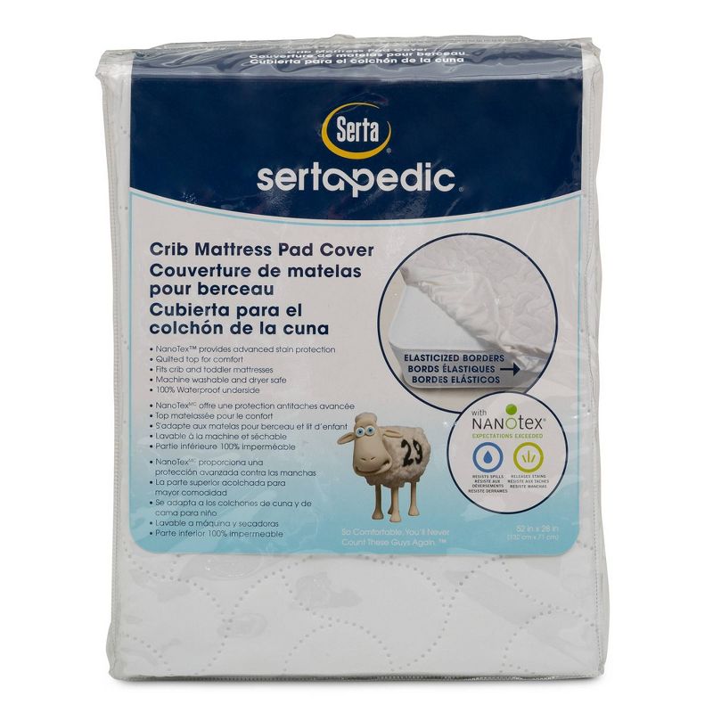 Serta Sertapedic Crib Mattress Pad Cover - White, 5 of 6