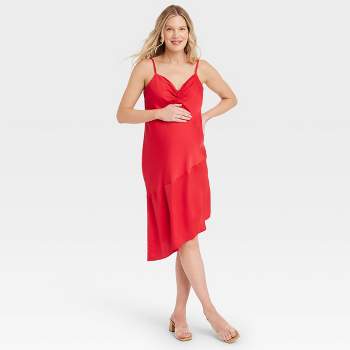 Flutter Short Sleeve Knit Maternity Dress - Isabel Maternity by