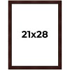 PosterPalooza | Distressed Brown Picture Frame - UV Acrylic, Foam Board Backing, Hanging Hardware - 2 of 4