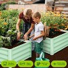 Raised Garden Bed, Metal Raised Garden Beds Outdoor, Rectangular Planter Box for Planting Plants, Vegetables and Flower - 3 of 4