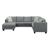 YOOCOZZ Upholstered Sectional Sofa with Removable Ottoman and Wide Cushions - 2 of 4