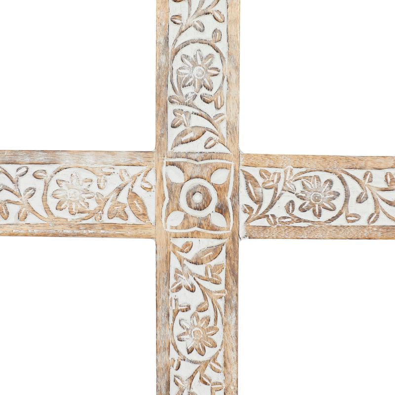 Mango Wood Biblical Carved Cross Wall Decor Brown - Olivia &#38; May, 2 of 7